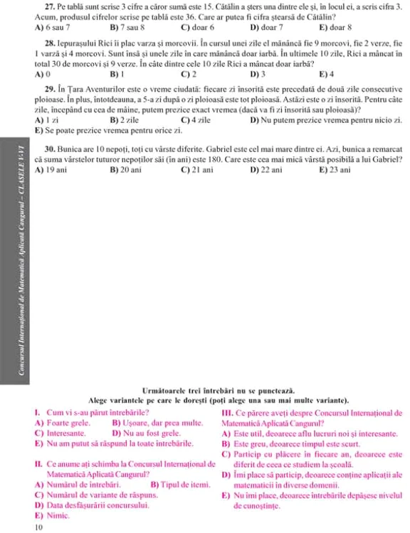 clasa V