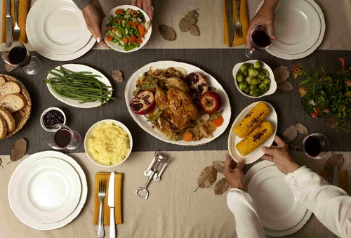 thanksgiving dinner assortment table (1) jpg