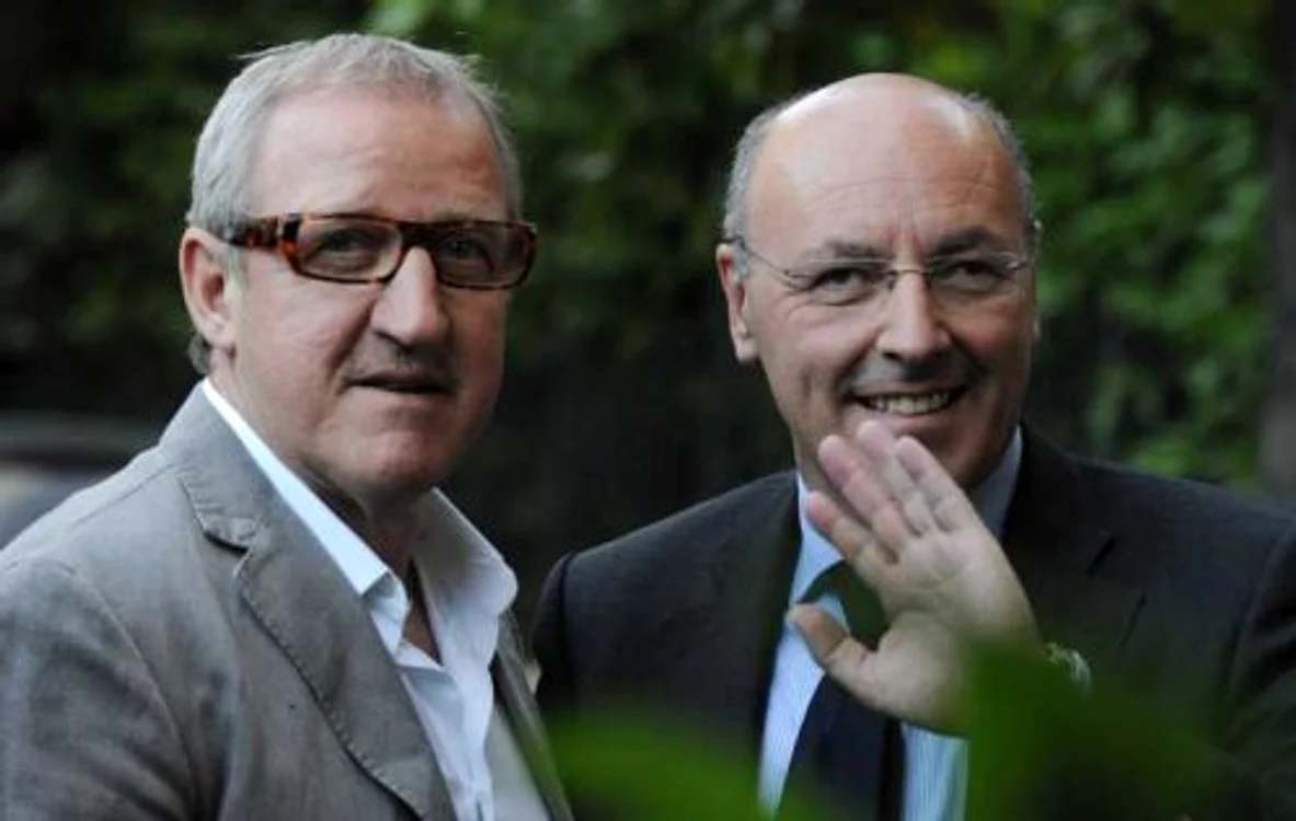 Del Neri (stânga) alături de noul director sportiv Giuseppe Marotta EPA