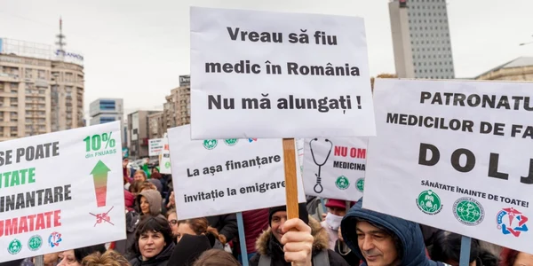 Medicii de familie au protestat în faţa Guvernului. FOTO Inquam Photos