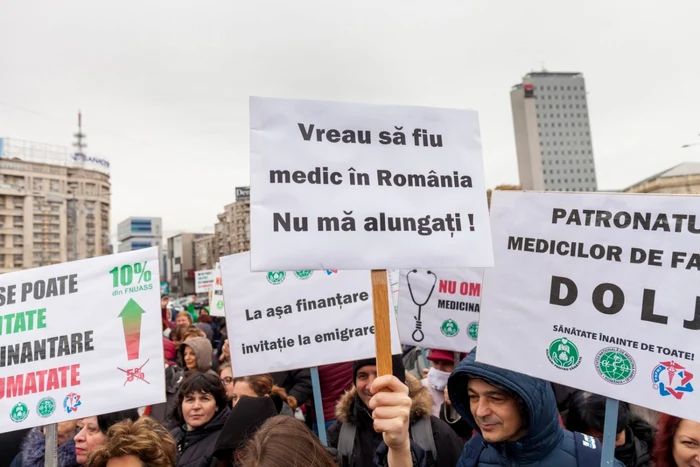 Protest al medicilor de familie în faţa guvernului/ Foto: Inquam Photos