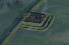 Reconstrucție digitală a fortului roman descoperit la nord de Zidul lui Hadrian (© Eduardo Pérez-Fernández)