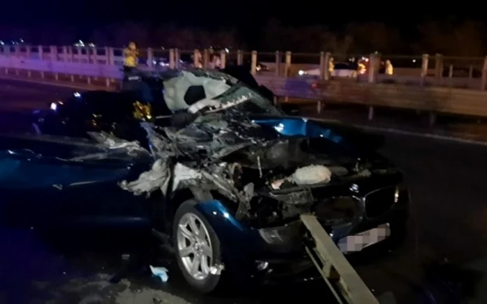 Tragedia a avut loc pe Autostrada A1, la km 106. Foto ISU Argeş