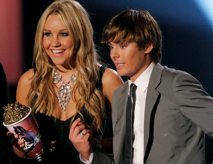 Amanda Bynes și Zac Effron la Premiile MTV MOVIE 2007 (Foto: Profimedia)