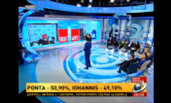 Antena 3, la anunţarea exit-poll-urilor FOTO Captură Video