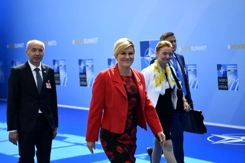 Summitul NATO - preşedinta Croaţiei Kolinda Grabar-Kitarovic - Bruxelles - Belgia / FOTO EPA - EFE / 11 iul 2018