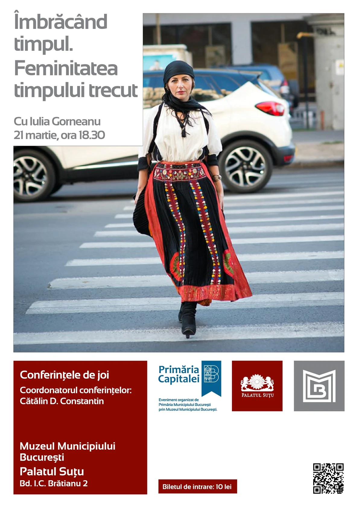 Conferința „Îmbrăcând timpul. Feminitatea timpului trecut”, la Palatul Suțu