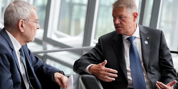 Klaus Iohannis, alături de președintele Austriei FOTO: Twitter