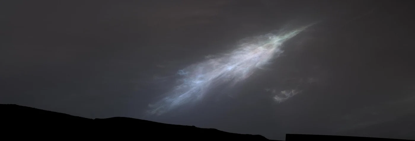 Nor surprins, imediat după apusul Soarelui. Foto: NASA/JPL