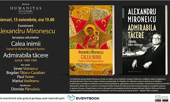 Seară dedicată filozofului Alexandru Mironescu la Humanitas Cişmigiu jpeg