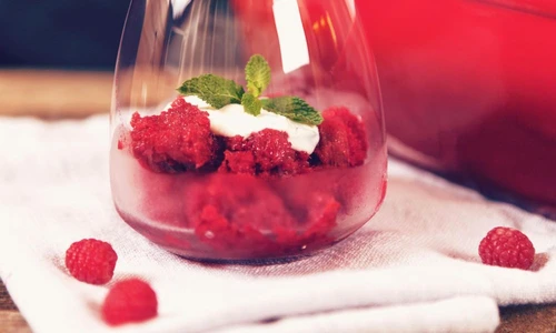 Granita de zmeura, cu iaurt si menta jpeg