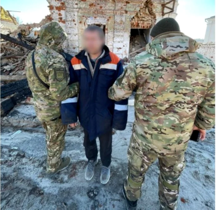 Militarul rus arestat.