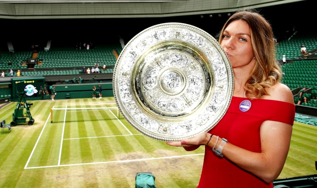 Simona Halep a cucerit al doilea trofeu important din carieră la Wimbledon după acela de la Roland GarrosFoto: Guliver / GettyImages