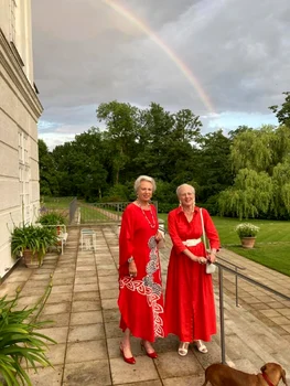 Regina Margrethe şi Printesa Benedikte, iulie 2021. FOTO: Det Danske Kongehus