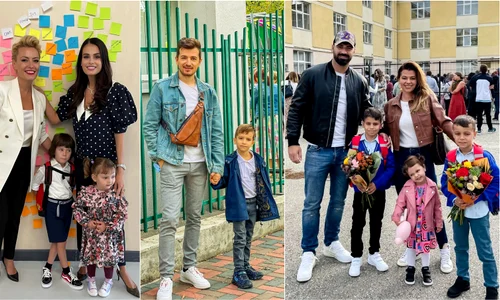 vedetele si copiii lor in prima zi de scoala jpg