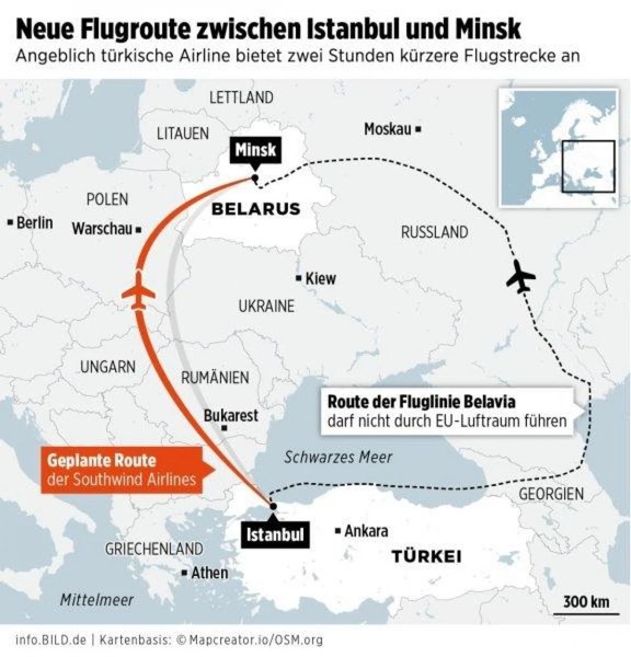 Bild: Rusia a creat o companie aeriană falsă pentru a transporta imigranți ilegali în Europa prin Minsk