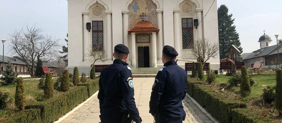 Jandarmi în patrulare la Cernica FOTO Jandarmeria Română