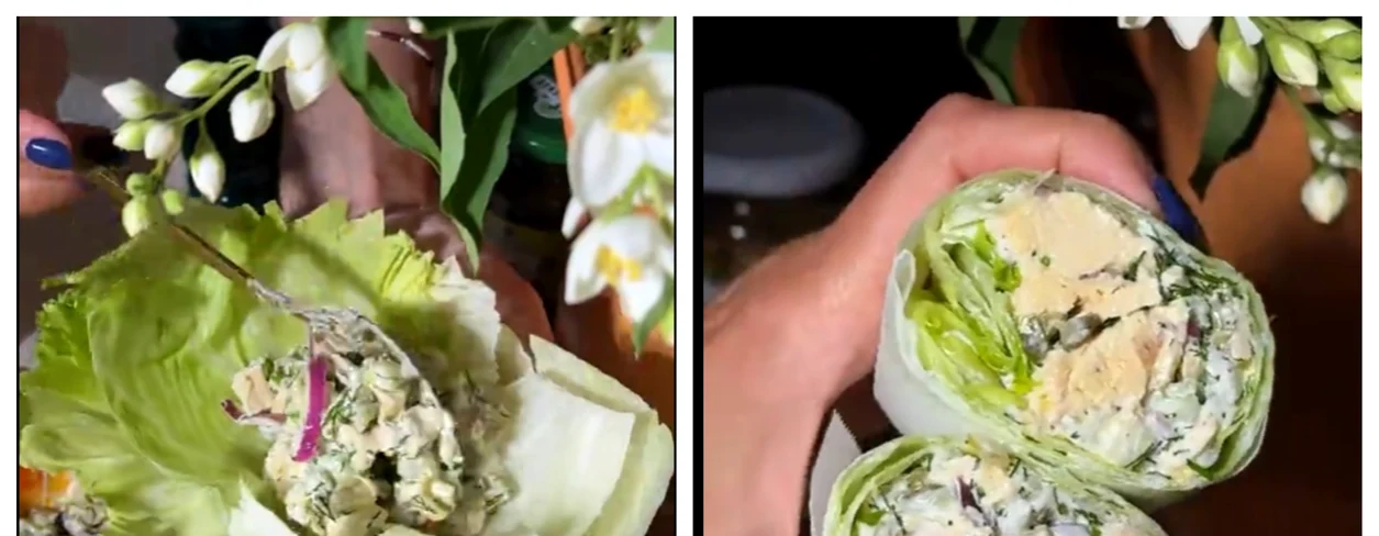 Salată cu piept de pui și dressing / FOTO: Colaj captură video 