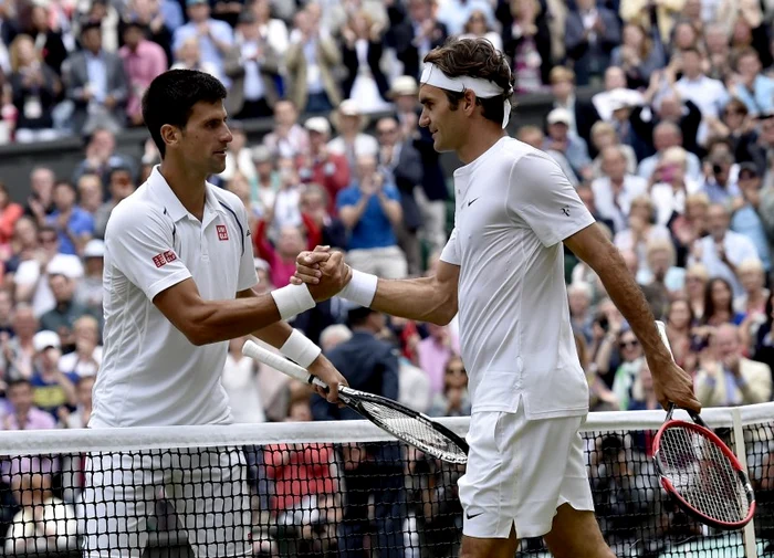 Novak Djokovic și Roger Federer au disputat finalele din 2014 și 2015 la WimbledonFoto: EPA-EFE