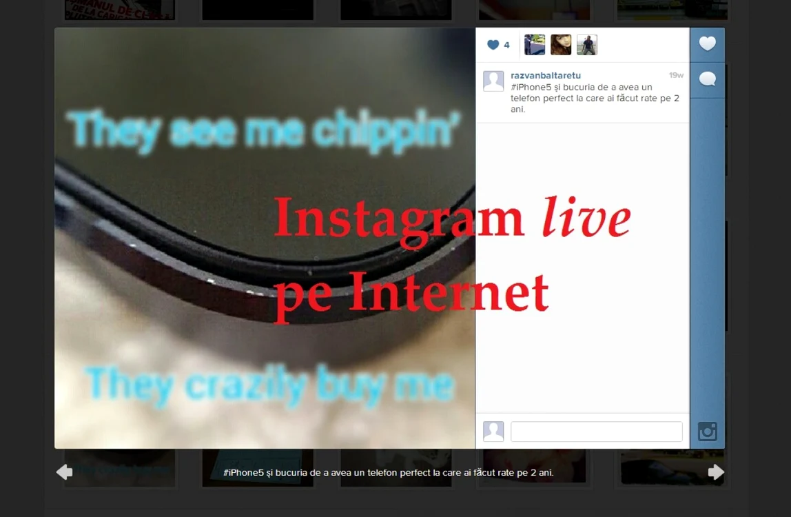 Utilizatorii pot accesa Instagram prin browser. FOTO Adevărul