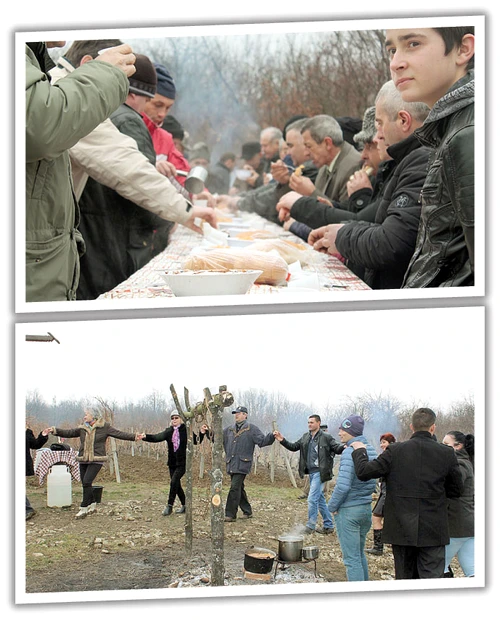 Slujba s-a terminat cu o petrecere în aer liber