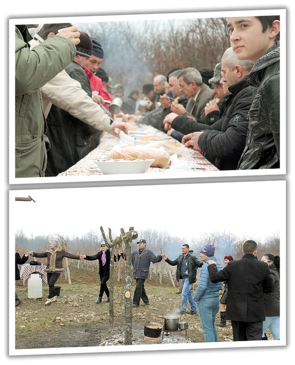 Slujba s-a terminat cu o petrecere în aer liber
