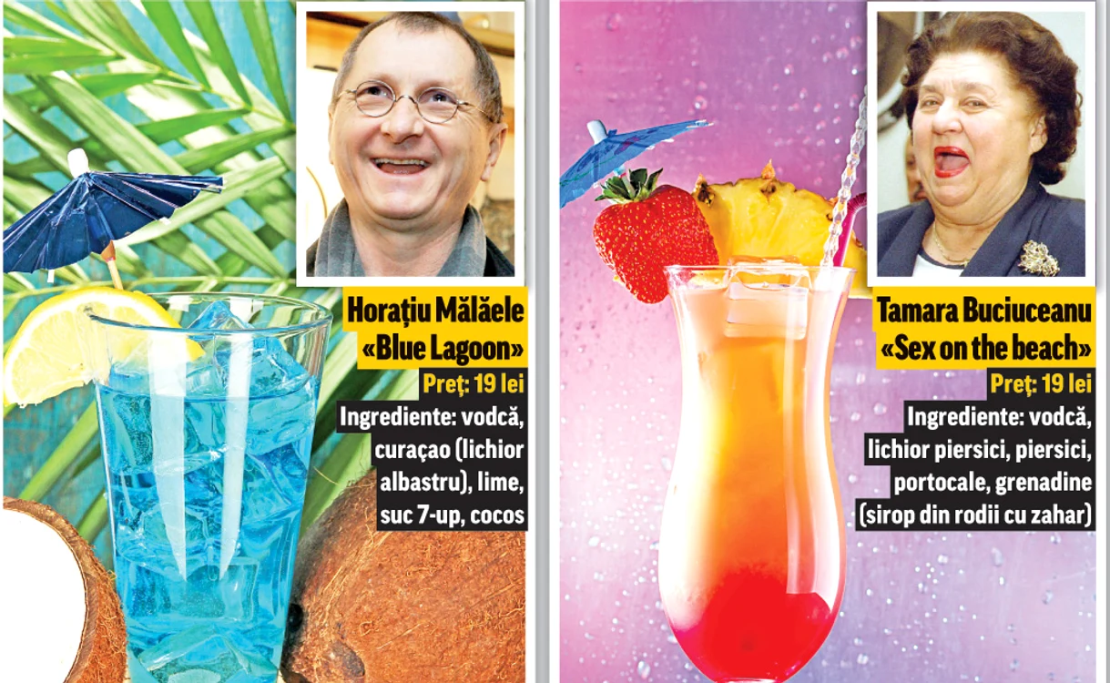 
    Într-un cunoscut club din Bucureşti,  cocktailurile de fiţe au fost botezate cu  numele VIP-urilor autohtone Dacă vrei  să te desfeţi cu Laura Cosoi, te costă 15 lei  