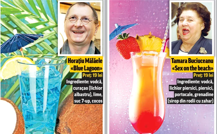 
    Într-un cunoscut club din Bucureşti,  cocktailurile de fiţe au fost botezate cu  numele VIP-urilor autohtone Dacă vrei  să te desfeţi cu Laura Cosoi, te costă 15 lei  