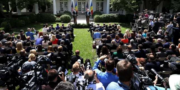 Donald Trump si Klaus Iohannis FOTO Getty Images 