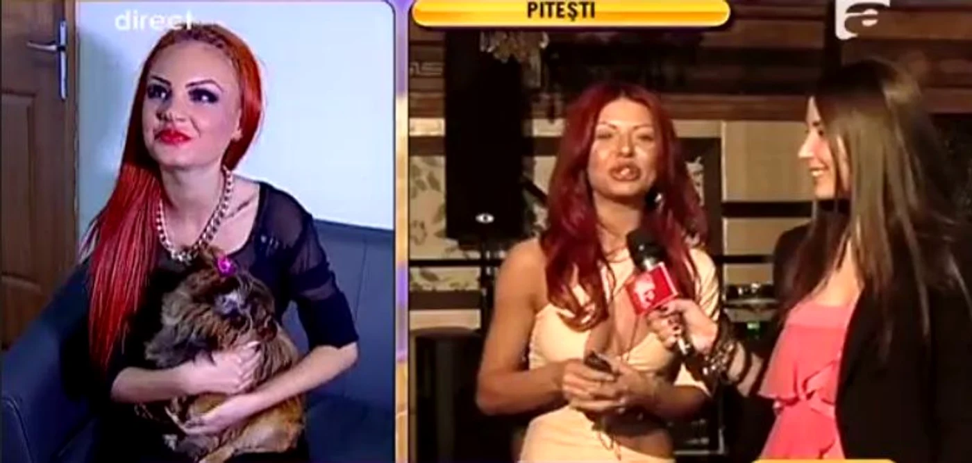 Anamaria Mocanu la pătrat? Nu, doar o sosie. (captură Antena 1)