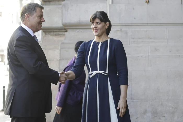 Preşedintele Klaus Iohannis şi şefa DNA Laura Codruţa Kövesi FOTO Inquam Photos/Octav Ganea