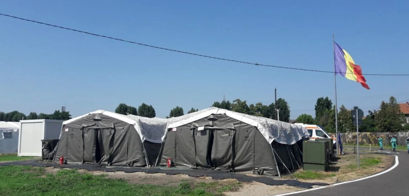 Spital militar de campanie pe stadionul CFR FOTO Ștefan Both