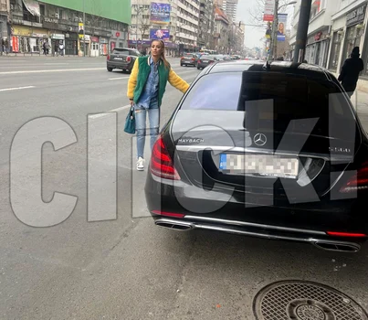 Anamaria Prodan, surprinsă pe Magheru