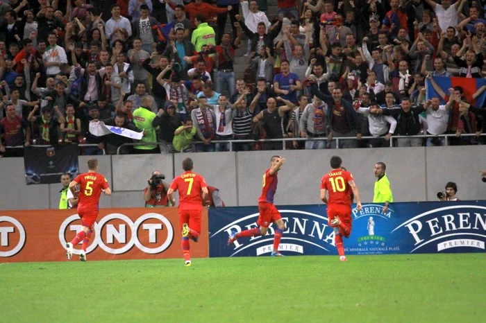 Golul cu care Steaua a câștigat meciul cu Copenhaga * Foto: Marian Burlacu