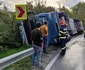 Camion încărcat cu sute de oi răsturnat pe DN67 în Pietrari Vâlcea Foto ISU Vâlcea jpeg