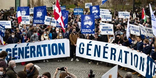 Protest al Generatiei Identitare din Franta FOTO EPA-EFE