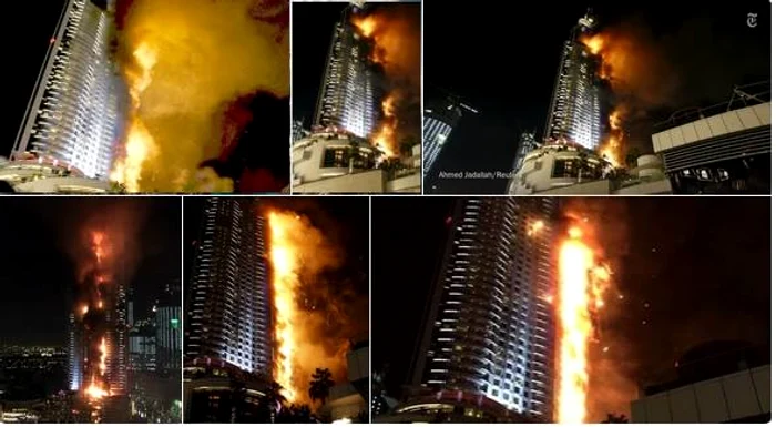 Cel puțin 20 de etaje ale hotelului au fost mistuite de flăcări