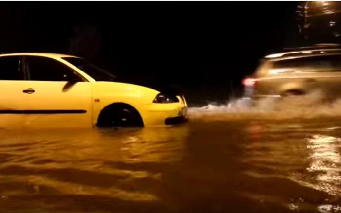 Strada Observatorului, după 10 minute de ploaie