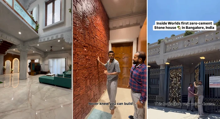 Imagini cu casa din India construită fără ciment ca să dureze peste un mileniu