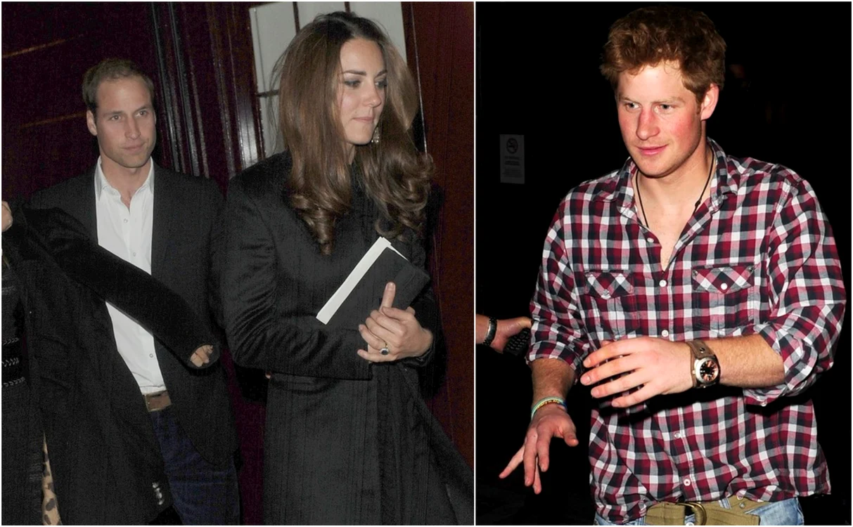 Prințul William, Kate Middleton și Prințul Harry, pe vremea când ieșeau în cluburi. FOTO: Profimedia