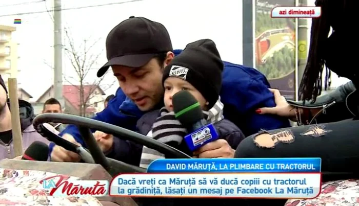 Cătălin Măruţă, la plimbare cu tractorul