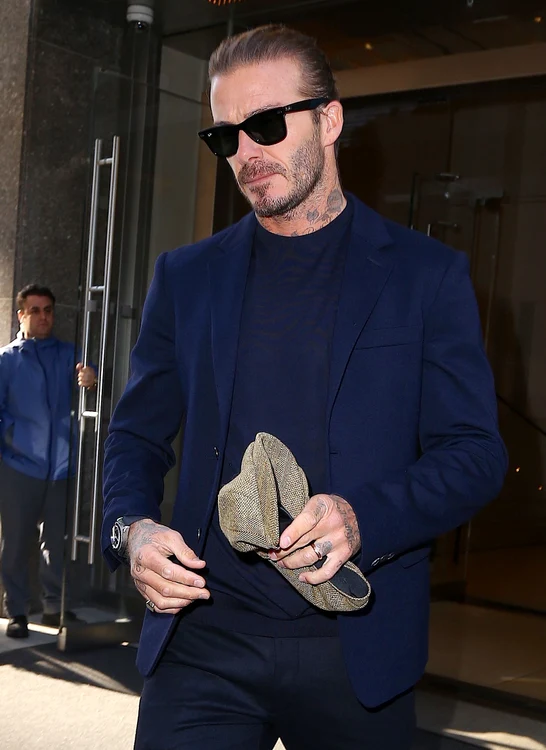 David Beckham quitte son hôtel à New York jpeg