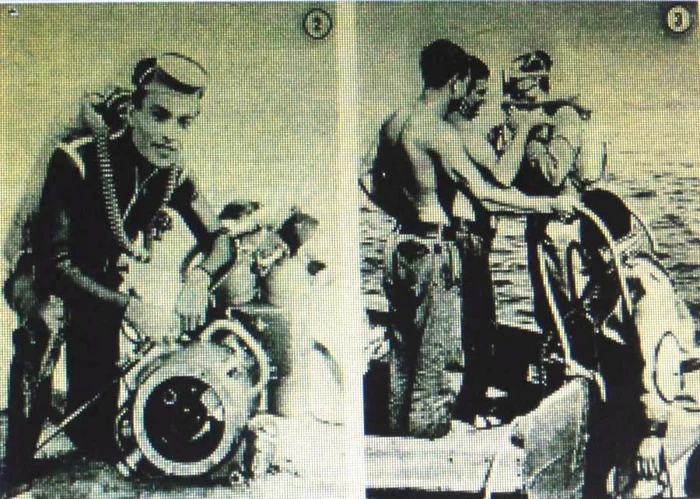 Vasile Cosma, practicând cea mai mare pasiune a sa: arheologia submarină (FOTO: "Memoria Oltului")