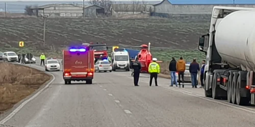 Accident rutier şosea SMURD elicopter ambulanţă pompieri Sursa IPJ Constanţa