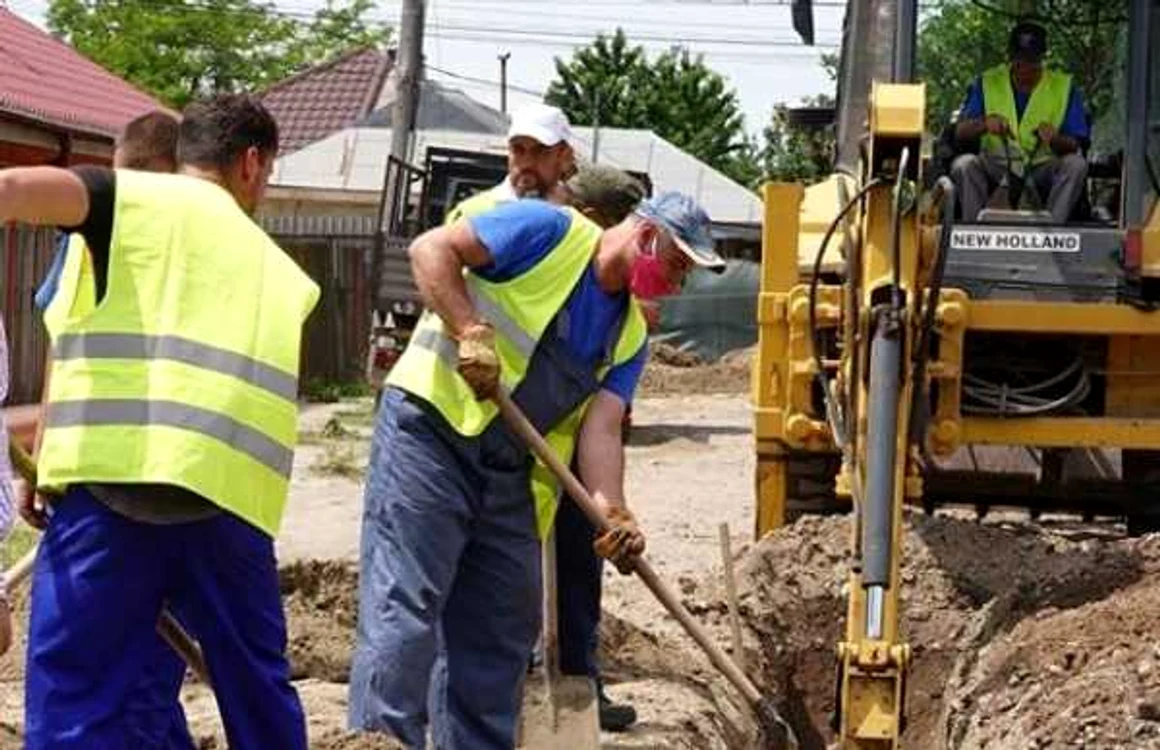Lucrări pe strada Pescăruţi FOTO Facebook/PMC