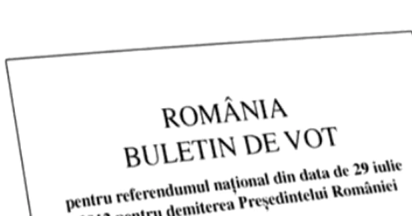 Referendumul privind demiterea președintelui Traian Băsescu are loc duminică, 29 iulie
