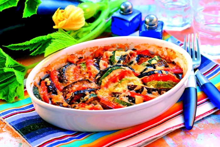 Gratin of aubergines, courgettes and tomatoes jpeg