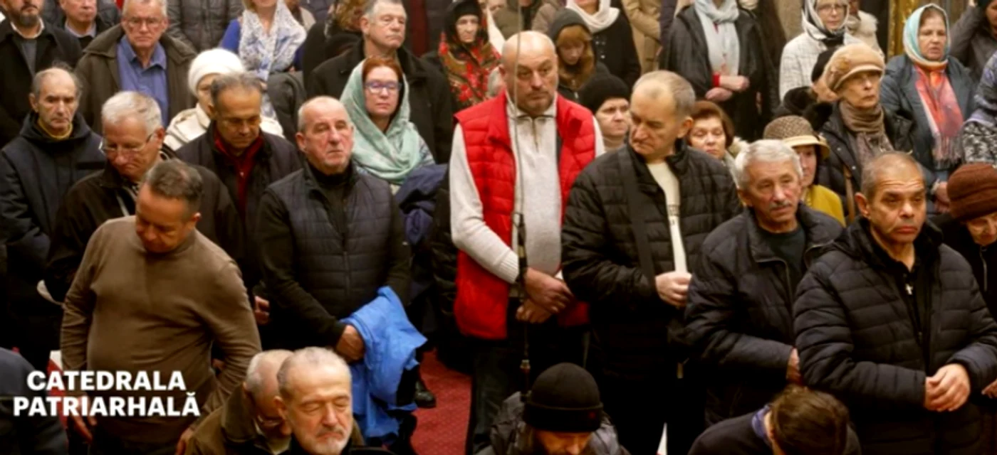 Gigi Becali la Catedrala Patriarhală  Foto/Captură Trinitas TV