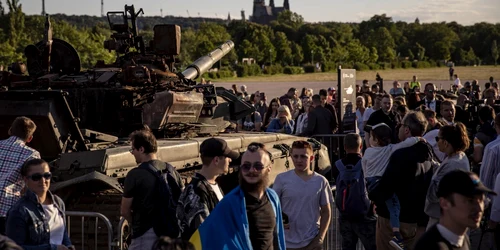 Expoziţie cu armament rusesc capturat de ucrainieni în Praga. FOTO EPA-EFE