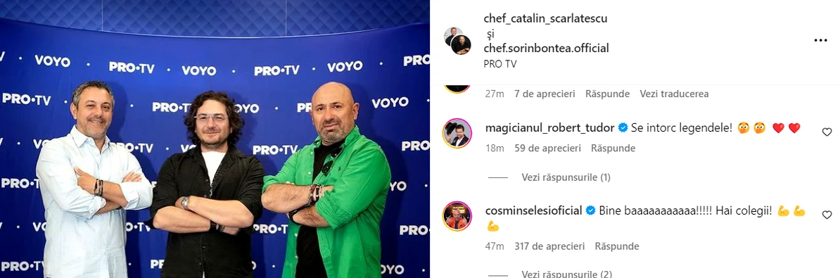 Comentariile vedetelor / foto: Instagram